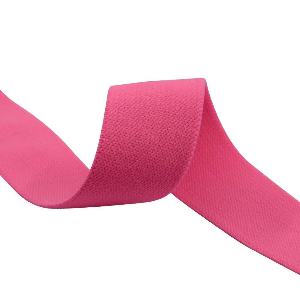 1 inch 25mm Wide Colored Comfortable Plush Stretch Elastic Band For Waistband and Sewing