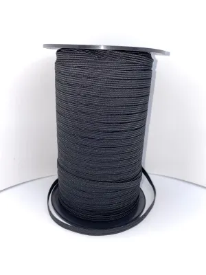 1/4" Black Braided Elastic