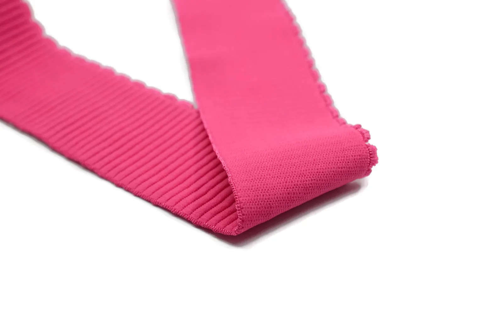 2 inch ( 50mm ) Wide Colored Comfortable Plush Elastic Band with Wavy Edge - 1 Yard