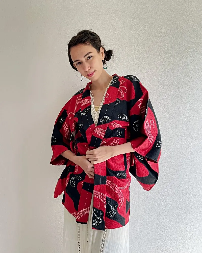 Ambitious Red Haori Kimono Jacket