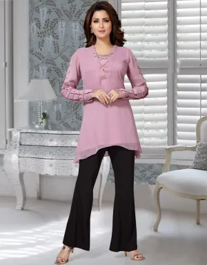 Arabic Light Purple Georgette Salwar Kameez