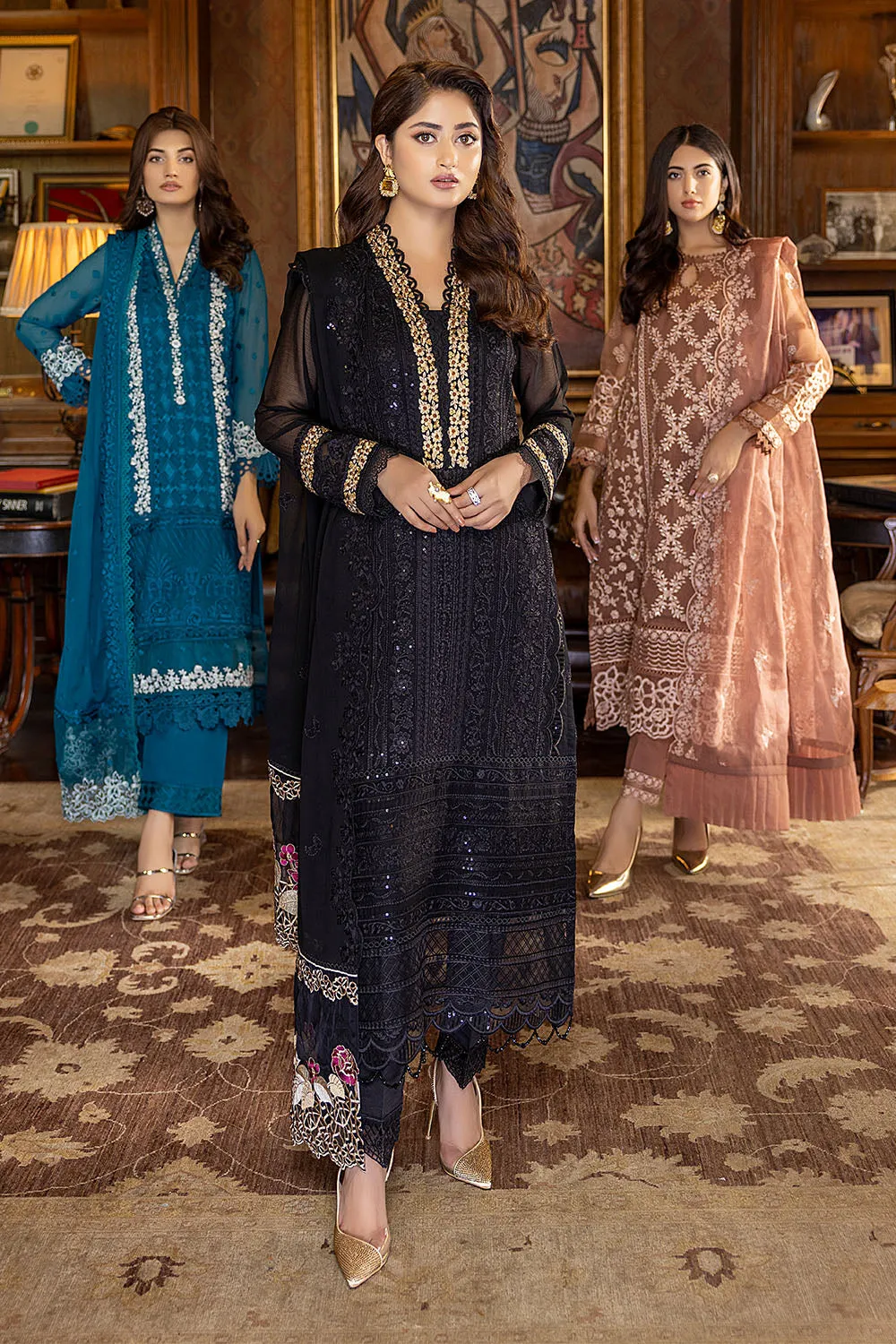 Azure Luxe Festive Edit Embroidered Lawn Collection – Dazzling Fairy