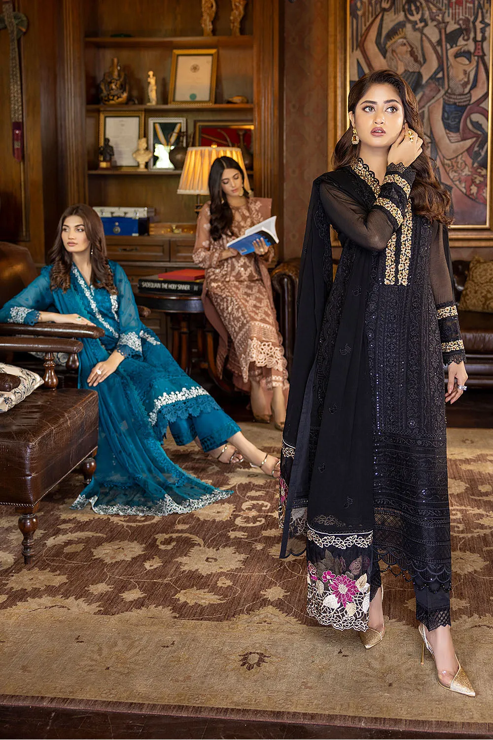 Azure Luxe Festive Edit Embroidered Lawn Collection – Dazzling Fairy