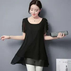 Baggy Summer Bellies Clothes Chiffon Tops