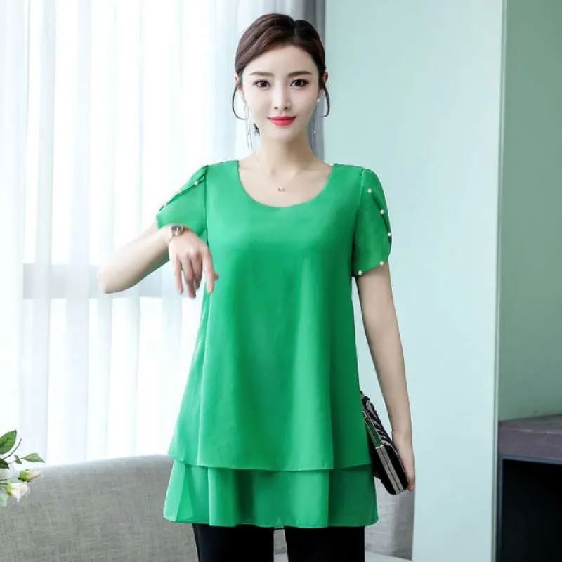 Baggy Summer Bellies Clothes Chiffon Tops