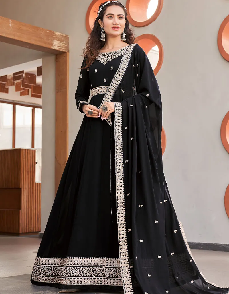 Black Anarkali style Salwar Suit Designer Salwar Suit