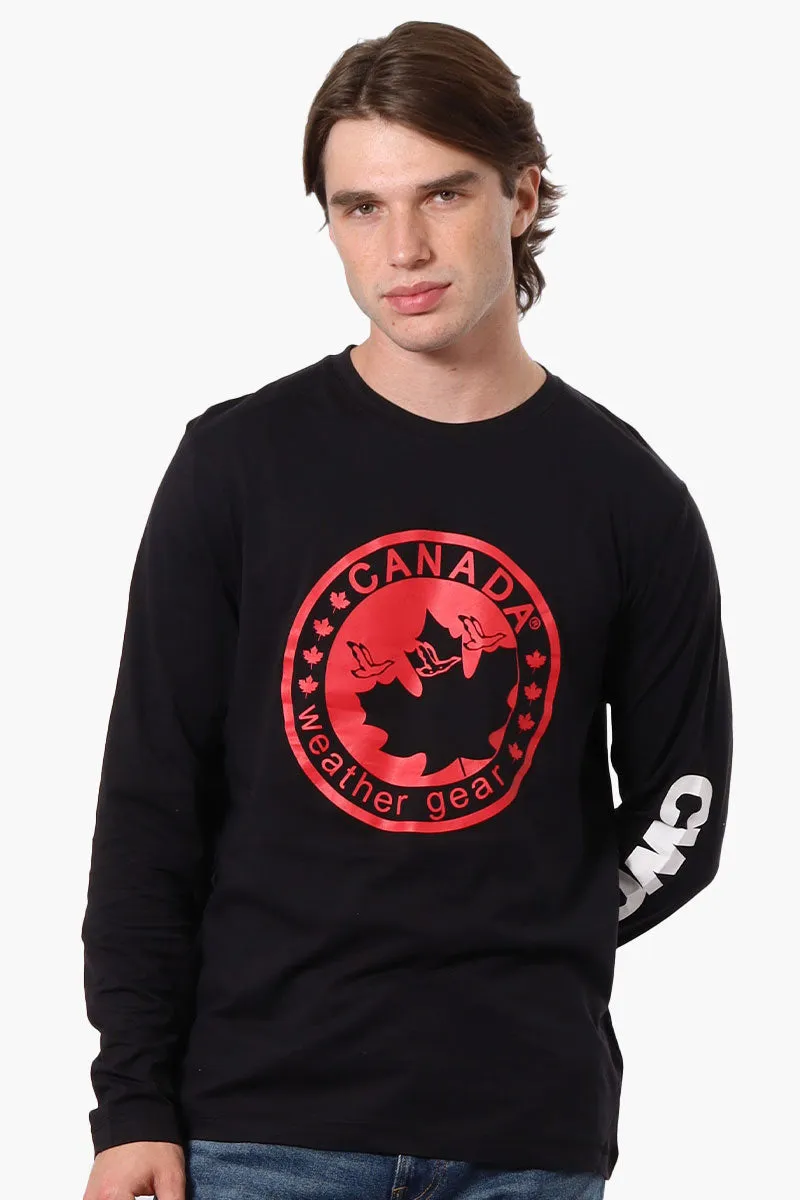 Canada Weather Gear Logo Sleeve Long Sleeve Top - Black