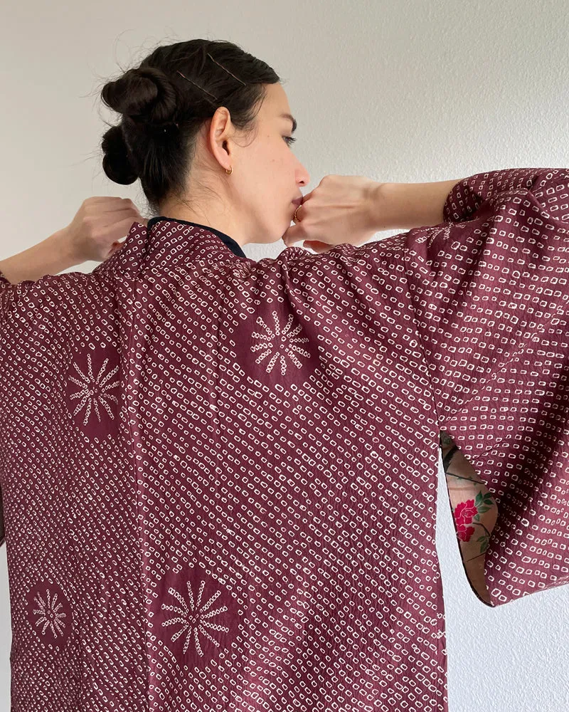 Chrysanthemum Shibori Haori Kimono Jacket