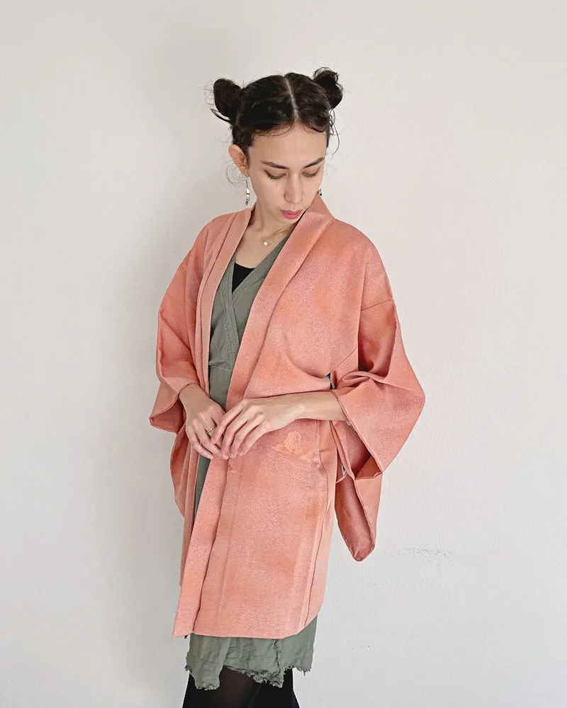 Coral Pink Haori Kimono Jacket