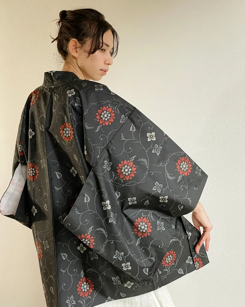 Flower Textile Oshima Tsumugi Haori Kimono Jacket