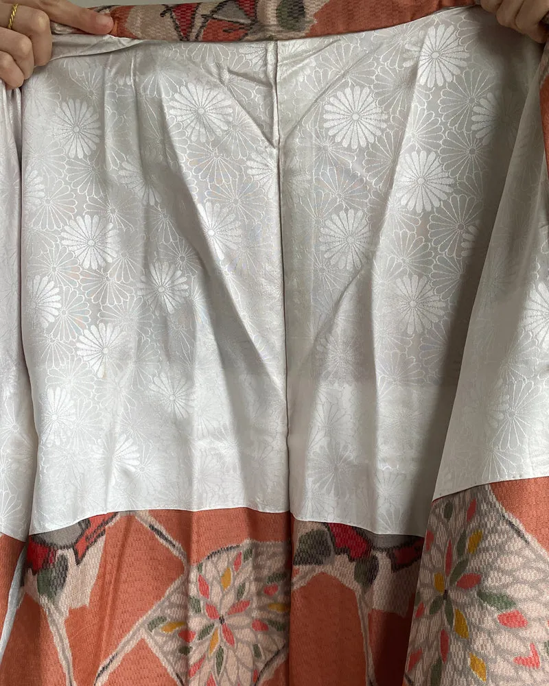 Flower Textile Tsumugi Haori Kimono Jacket