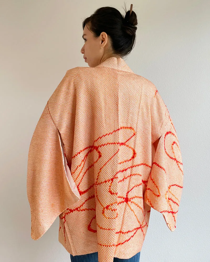 Free Line Shibori Haori Kimono Jacket