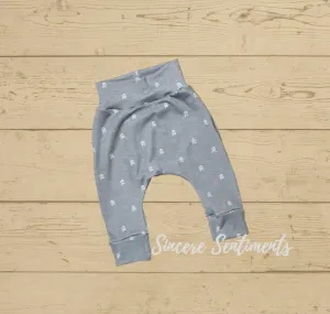 Gray Chevron Baby Harem Pants