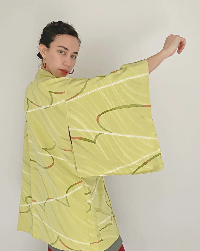 Green Waves Haori Kimono Jacket