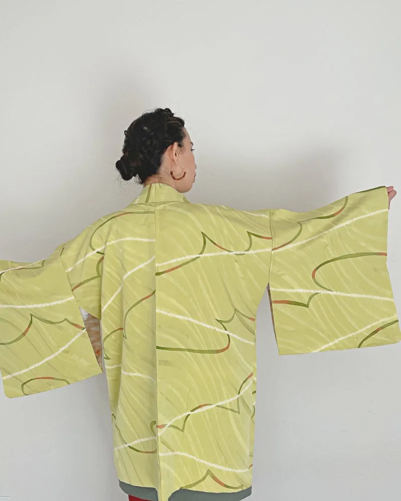 Green Waves Haori Kimono Jacket