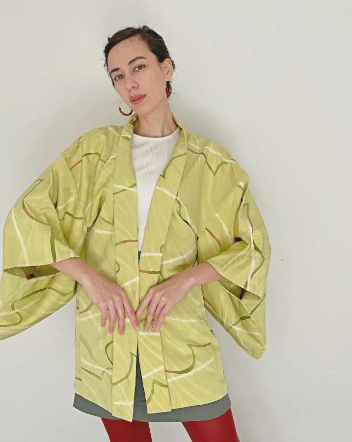 Green Waves Haori Kimono Jacket