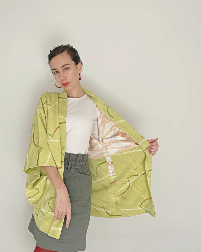 Green Waves Haori Kimono Jacket