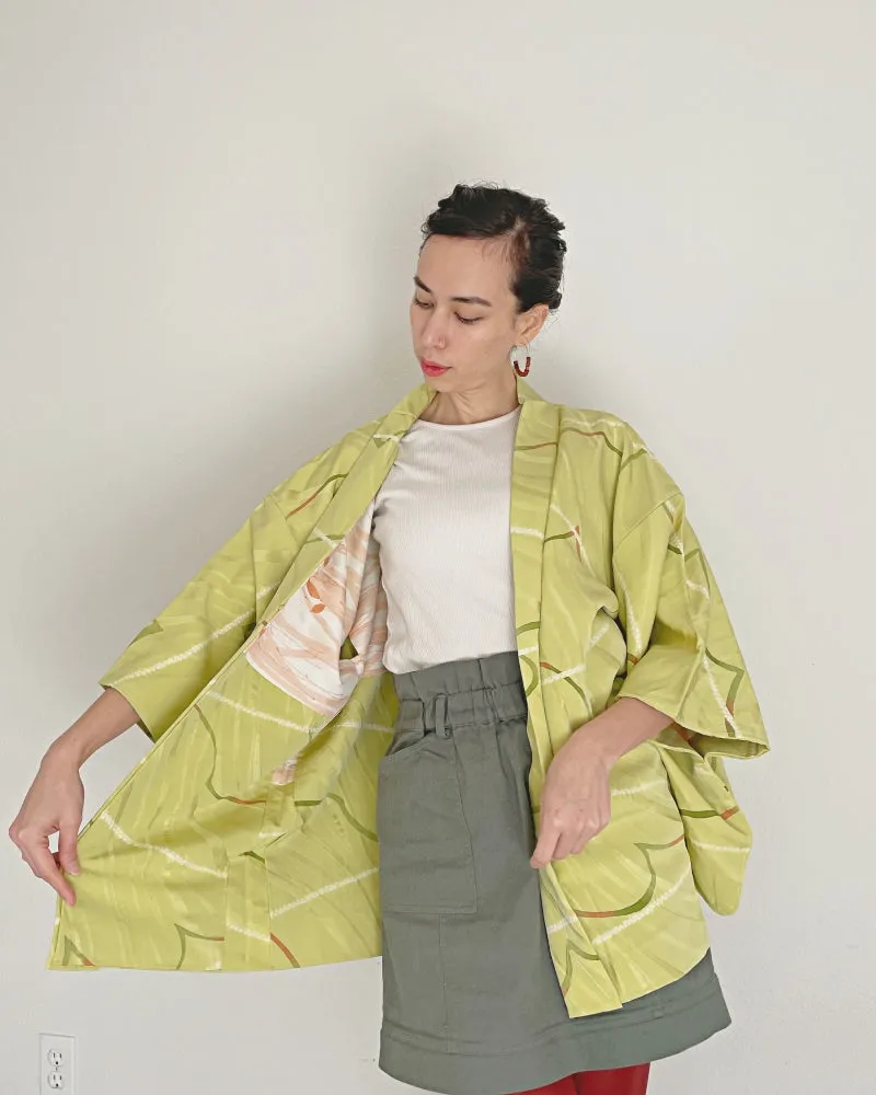 Green Waves Haori Kimono Jacket