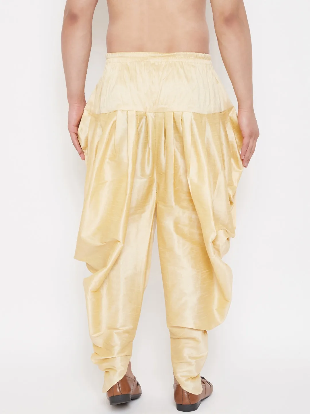 Jashvi Men's Gold Dhoti Pants