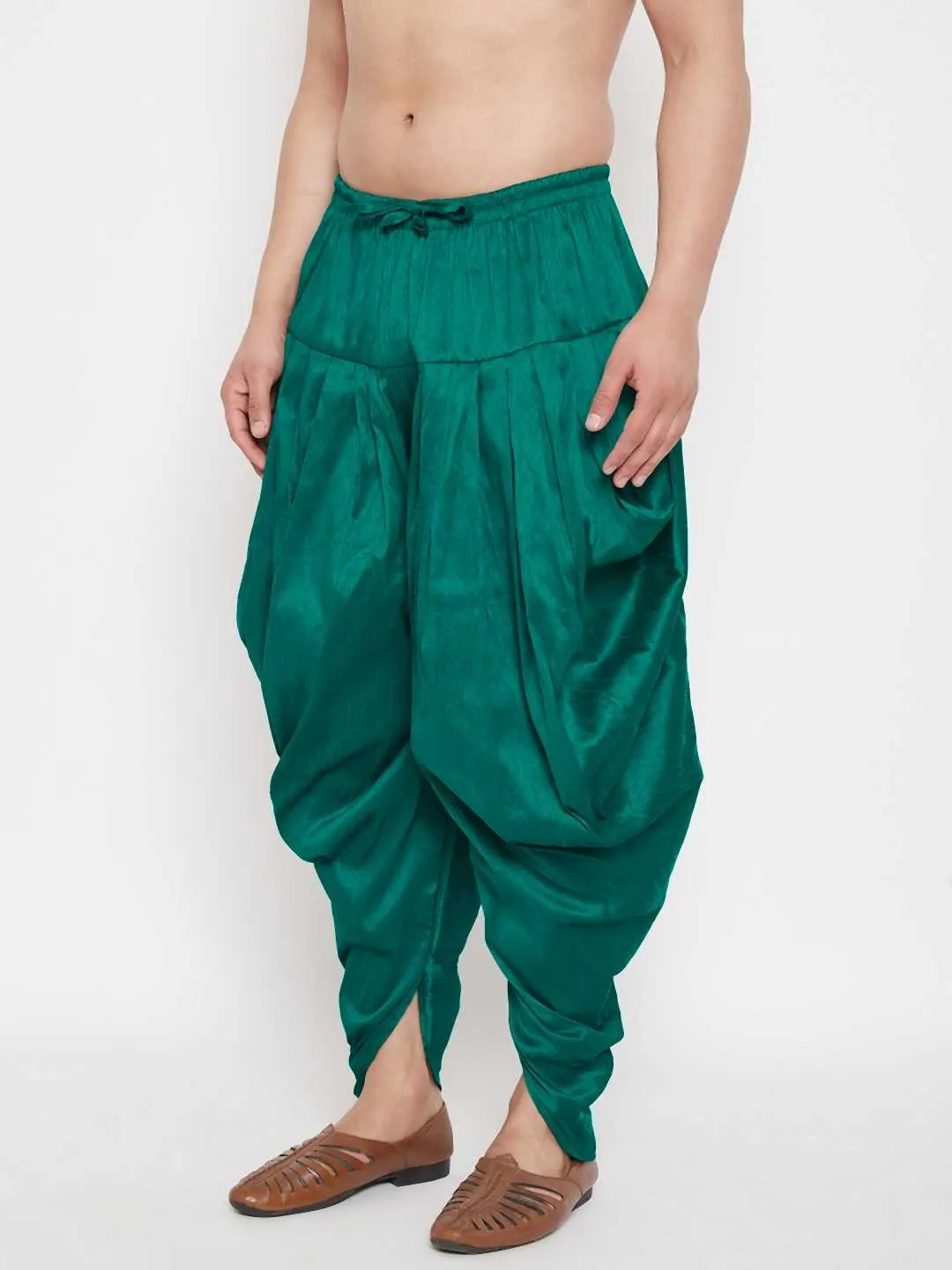 Jashvi Men's Green Dhoti Pants