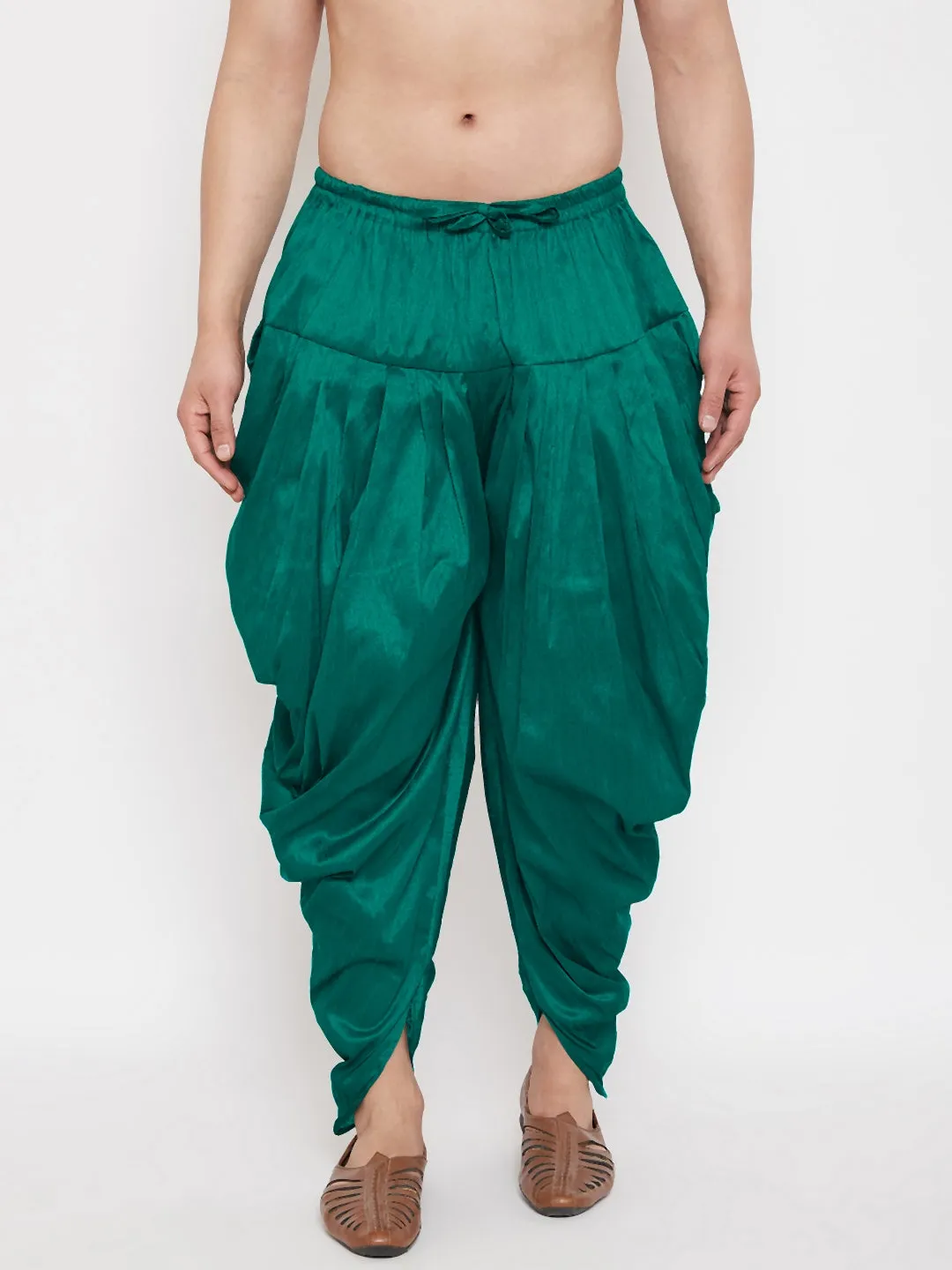 Jashvi Men's Green Dhoti Pants