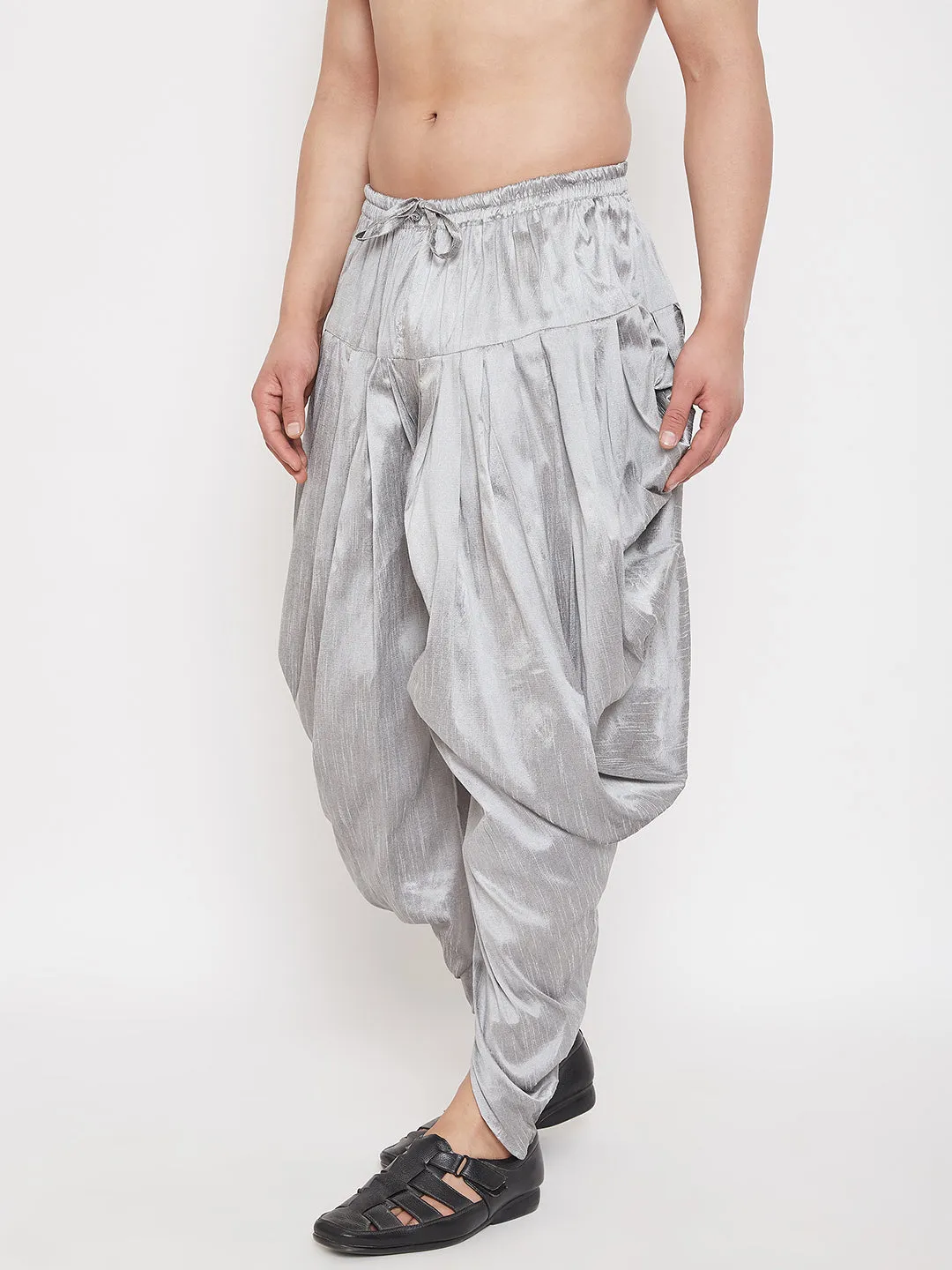 Jashvi Men's Grey Dhoti Pants