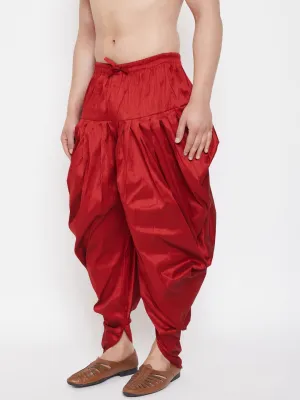 Jashvi Men's Maroon Dhoti Pants