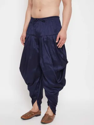 Jashvi Men's Navy Blue Dhoti Pants