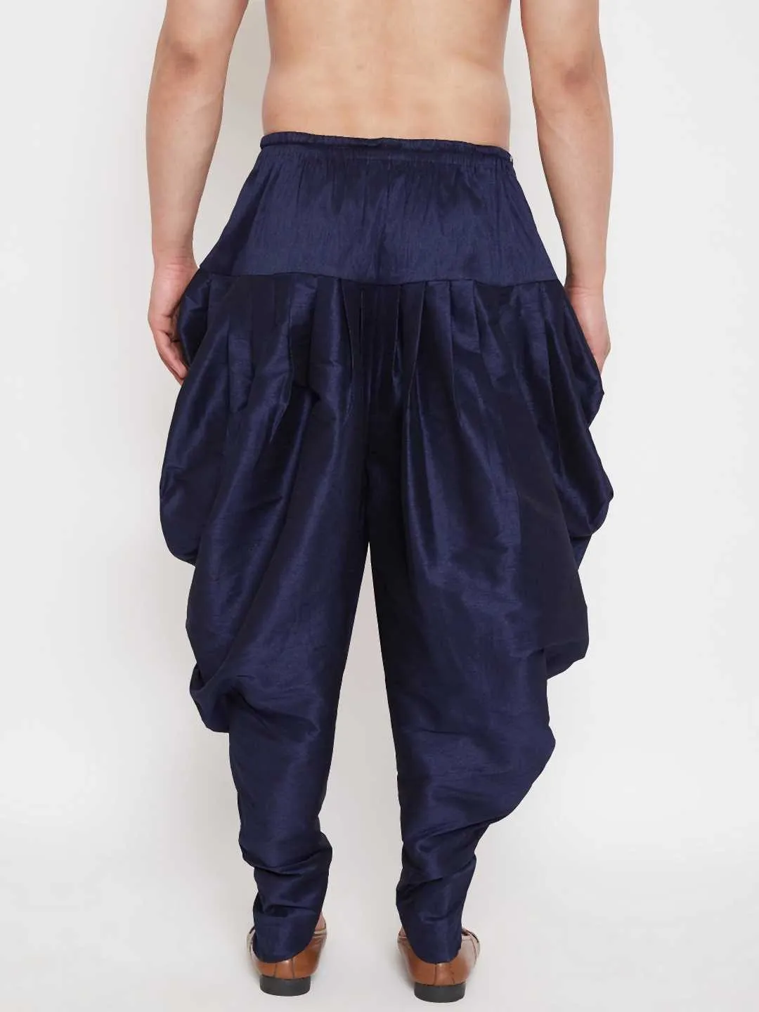 Jashvi Men's Navy Blue Dhoti Pants