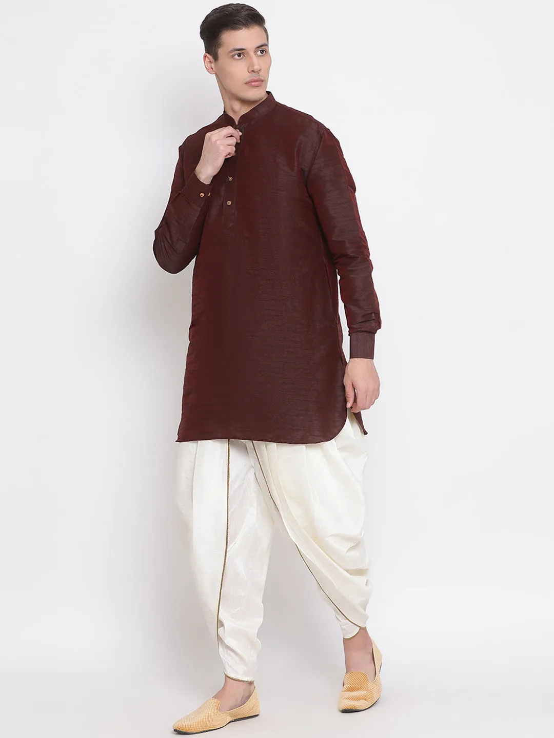 Jashvi Men's Solid Dhoti Pant