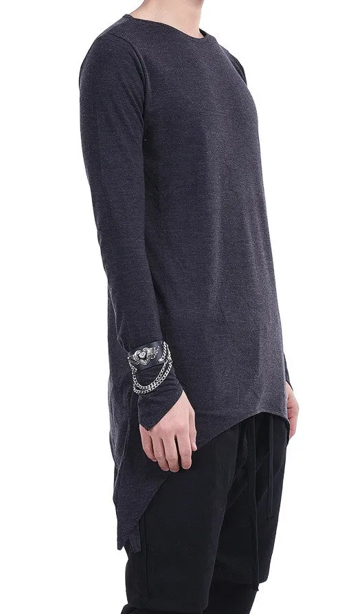 Men’s Round Neck T-Shirt Long Sleeves Viscose Cotton T-shirt