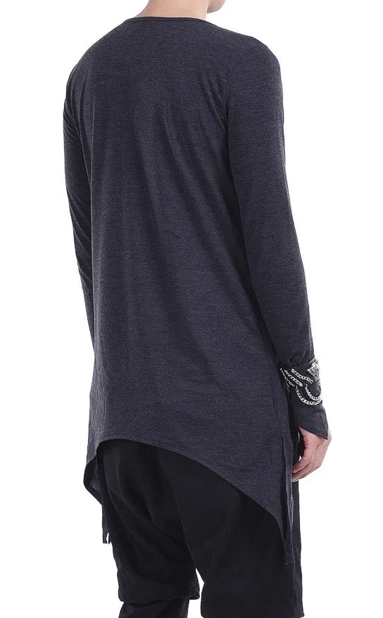 Men’s Round Neck T-Shirt Long Sleeves Viscose Cotton T-shirt