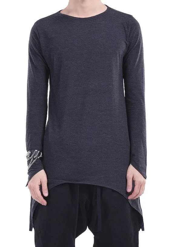 Men’s Round Neck T-Shirt Long Sleeves Viscose Cotton T-shirt