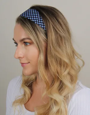 Navy Fish Net - Wide Headband