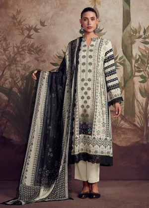 Off White Digital Printed Pakistani Style Salwar Suit