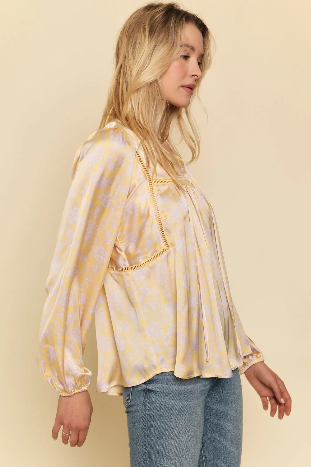 Printed Peasant Blouse