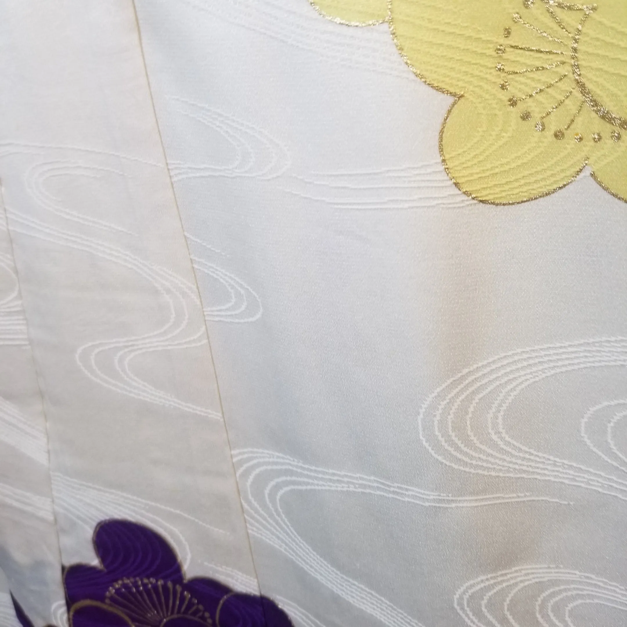 "Purple Plum Blossoms" Vintage Girl's Kimono