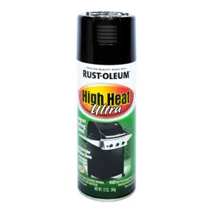 RUST-OLEUM Ultra High Heat Semi Gloss Black Spray Paint 340g 12oz