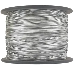 Silver round elastic 1.2 mm 5, 10, 25, meter lengths