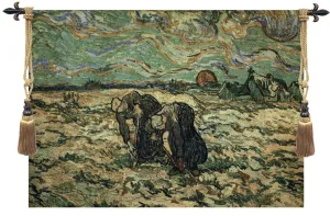 Two Peasant Women Fine Art Tapestry