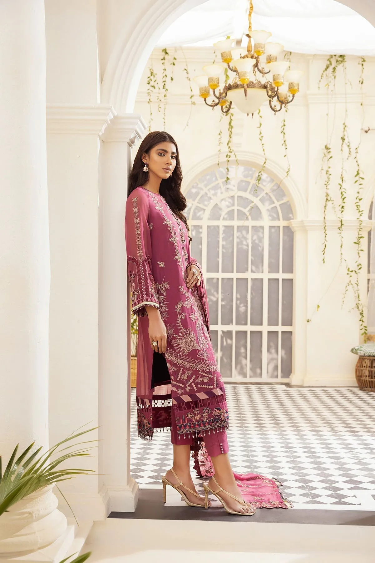 Xenia Pareesia Embroidered Chiffon Collection – PEONY